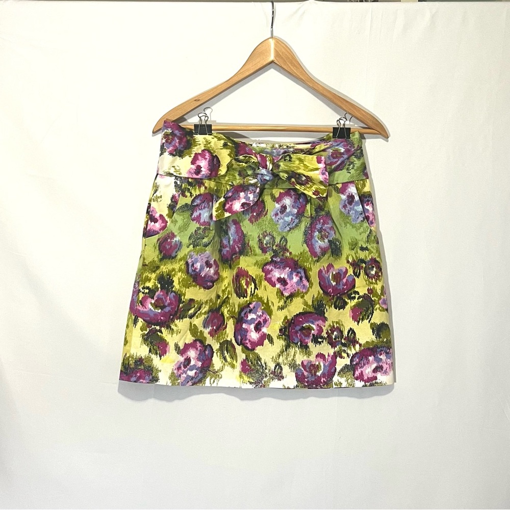 Adrienne Vittadini Mini Skirt w/ Bow Detail - Size 4 - Floral & Flirty!